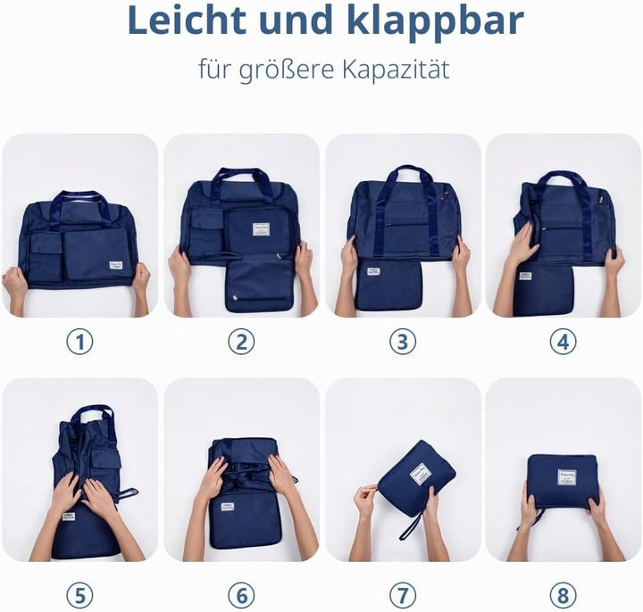 Flintronic 35L Faltbare Reisetasche Gepäcktasche Grosse Weekender Übernachtungstasche Urlaubstasche