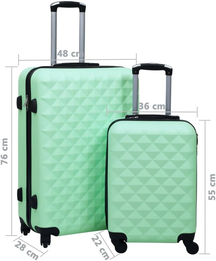 vidaXL Hartschale Trolley Set 2-tlg. 4 360-Grad-Rollen Hartschalenkoffer Reisekoffer Koffer Kofferse