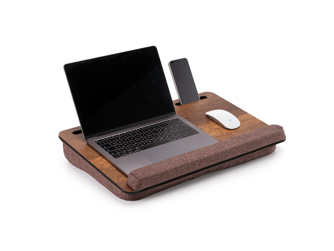 Vigo Wood Laptoptisch - Laptop Unterlage Ständer bis zu 17,3 Zoll - Kissen Tablett für Bequeme Arbei