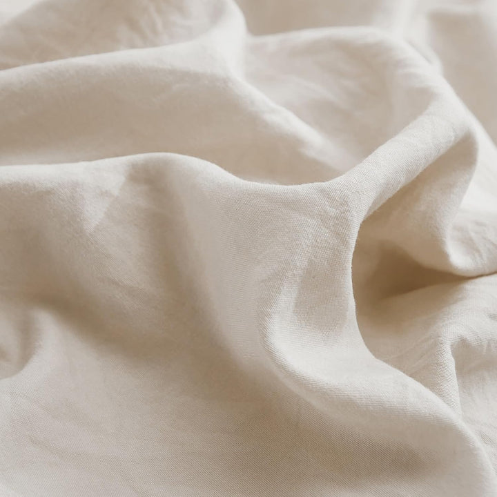 Freyamy Bettwäsche 135x200cm 2teilig Beige Unifarben Einfarbig Bettwäsche Gewaschene Microfaser Weic