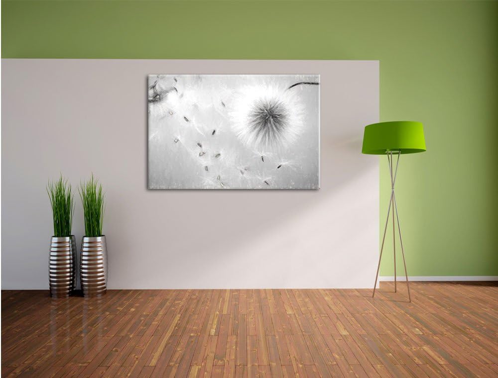 Pixxprint Pusteblumen in Bewegung Kunst als Leinwandbild/Grösse: 100x70 / Wandbild/Kunstdruck/fertig