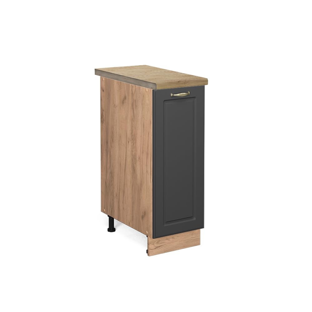 Vicco Apothekerschrank Fame-Line, Anthrazit-Gold/Goldkraft Eiche, 30 cm, AP Eiche Anthrazit-gold Apo