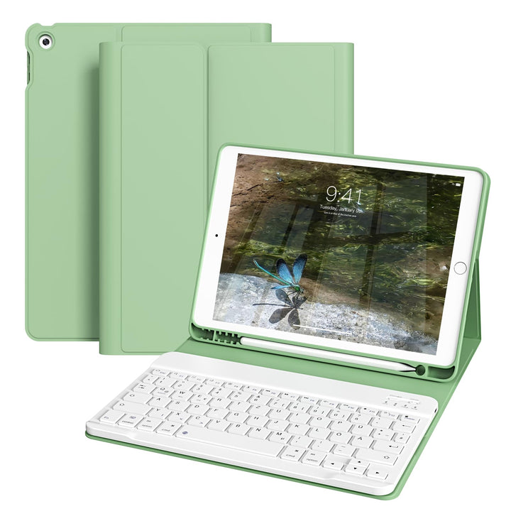Tastatur Hülle für iPad 10,2 Zoll 9. 8. 7. Generation 2021 2020 2019, Abnehmbarer Bluetooth QWERTZ K