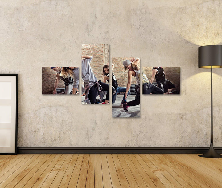 islandburner Bild auf Leinwand Break Dance Gruppe Tanz Unterricht Bilder Wandbilder Poster Leinwand