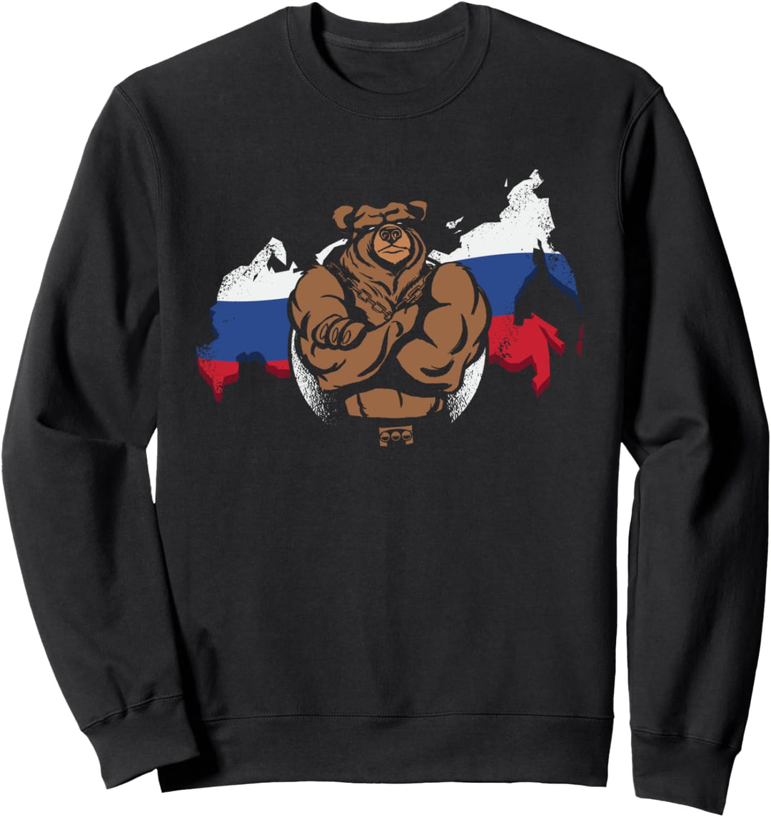 Russland und Russia mit russischem Bär und russische Sweatshirt
