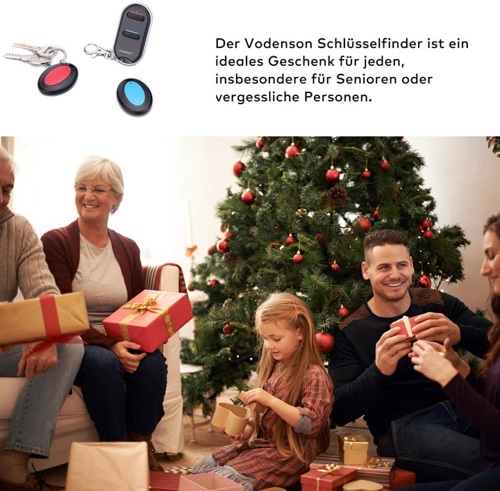 VODESON Wireless Key Finder RF Kabelloser Sachenfinder Schlüsselfinder Schlüsselanhänger Wallet Loca