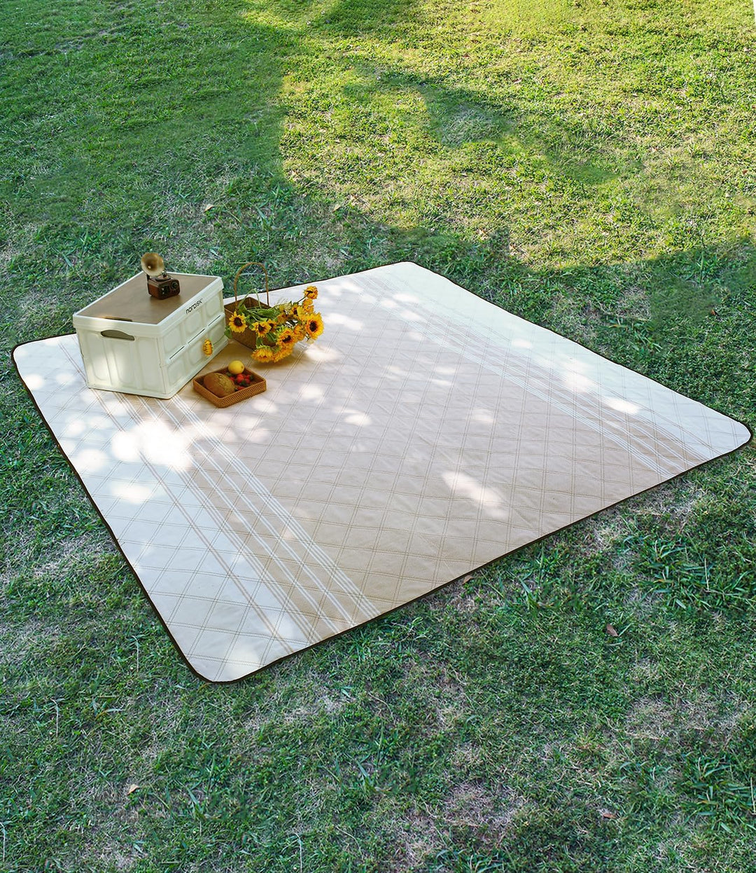DEWUR Picknickdecke wasserdicht waschbar, Stranddecke Sandfrei XXL Campingdecke Strandmatte isoliert