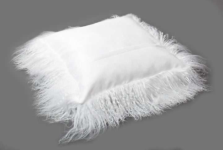Reissner Lammfelle Tibet Lammfell Kissenbezug langflorig 40x40cm JAY02 Farbe weiss-weiss Jay02 Weiss