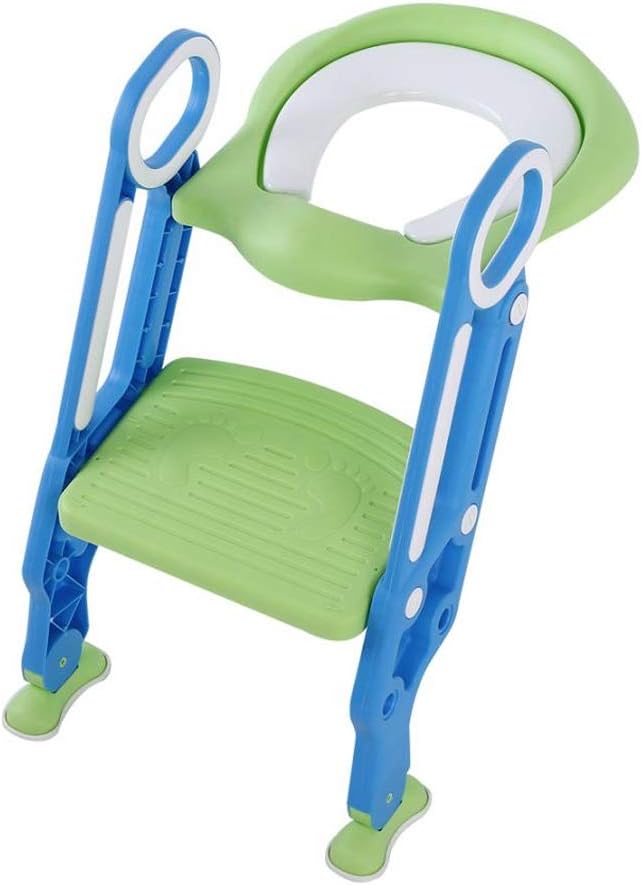 Toilettensitz für Kinder mit Treppe, Toilettentrainer, Töpfchentrainer für 1-7 Jährige, Rutschfest,