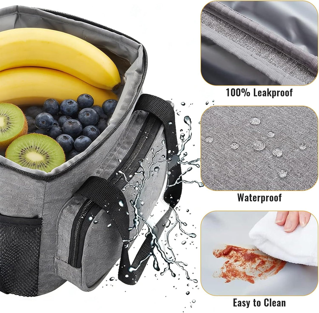 Faltbare Kühltasche 27L/15L, hält Getränke & Speisen 8h kalt/frisch, wasserdichte Isoliertasche mit