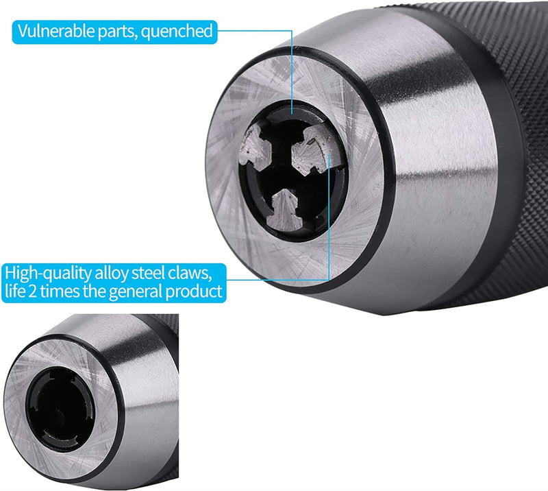 Chuck Arbor Mandrino Tornio, Keyless Bohrfutter Mandrin Mt2 1pc Halbzoll Schaft Keyless Bohrfutter S