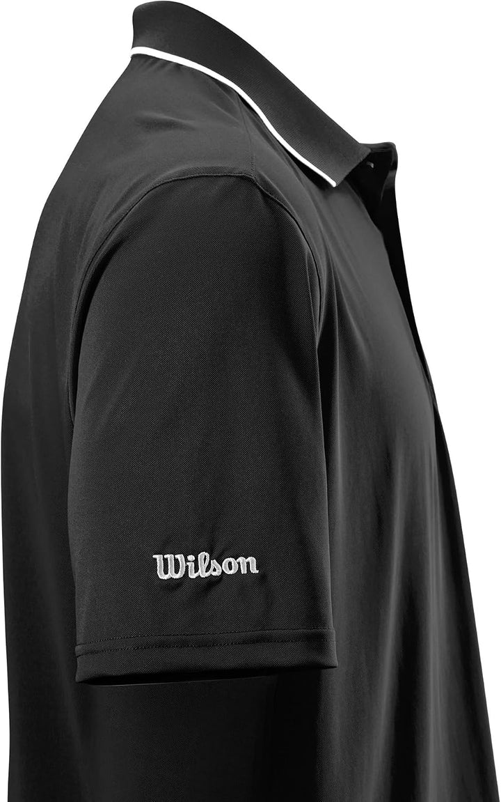 Wilson Herren Klassisches Herren-Poloshirt Poloshirt XL Schwarz, XL Schwarz