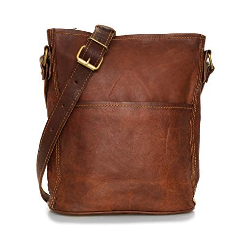 Leabags Leder Handtasche Damen I Premium Echtleder Umhängetasche I Damen Schultertasche I Damentasch