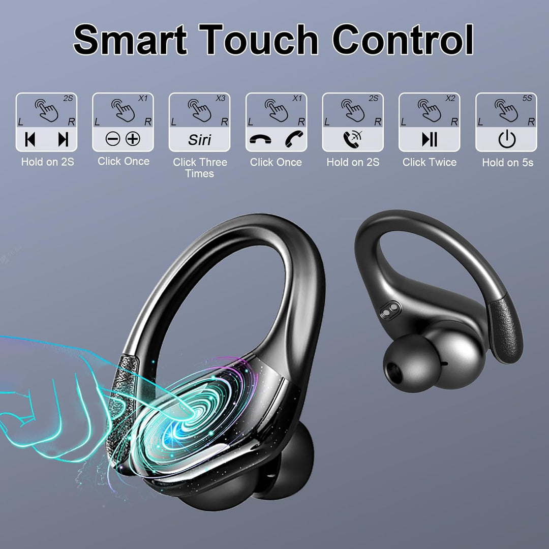 Bluetooth Kopfhörer Sport mit APP, 75Std Kopfhörer Kabellos Bluetooth 5.4, Tiefer Bass Hi-Fi Stereo,