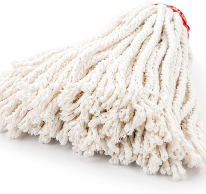 com-four® 3 Mopp Ersatzköpfe aus Baumwolle – Wischmopp Ersatz für Bodenwischer – saugfähige und wasc