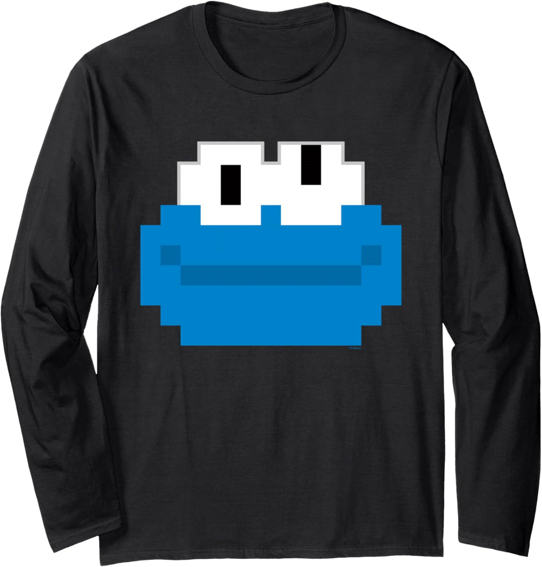 Sesame Street 8-Bit Cookie Monster Langarmshirt