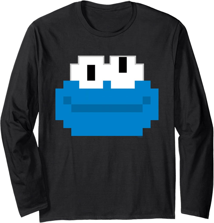 Sesame Street 8-Bit Cookie Monster Langarmshirt