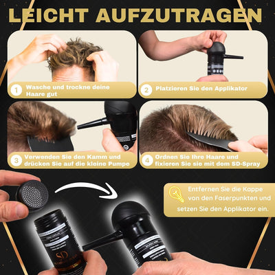 SALVATHOR DURAN Streuhaar zur Haarverdichtung - Schütthaar zur vollem Haar in Sekunden - Haar Puder