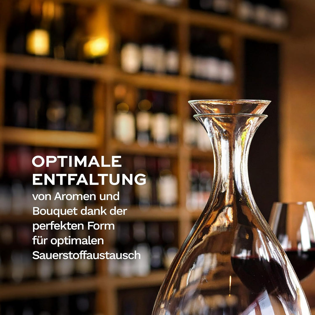 Stölzle Lausitz Dekanter-Tricher Vulkanos Mundgeblasen/Glastrichter für Rotwein Dekanter/Einfüllhilf