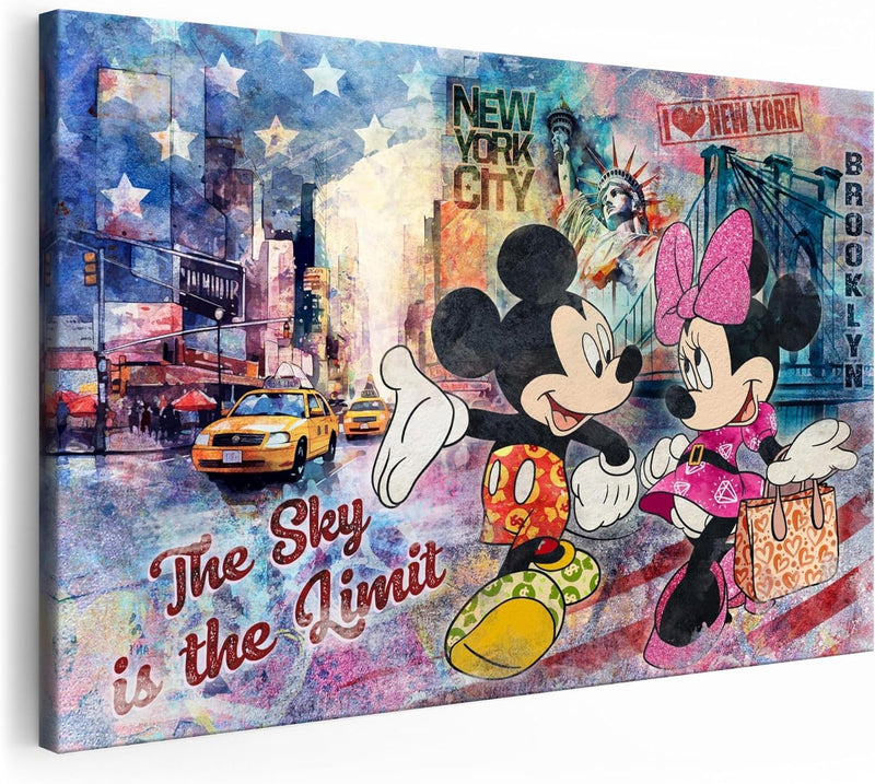 Artmazing | Mickey und Minnie Maus Bild | Mickey Maus Bilder auf Leinwand | Coole Wandbilder Wohnzim