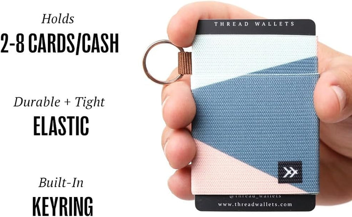 Thread Wallets Schlanke, minimalistische Brieftasche, Kreditkartenetui mit Vordertasche (Einheitsgrö