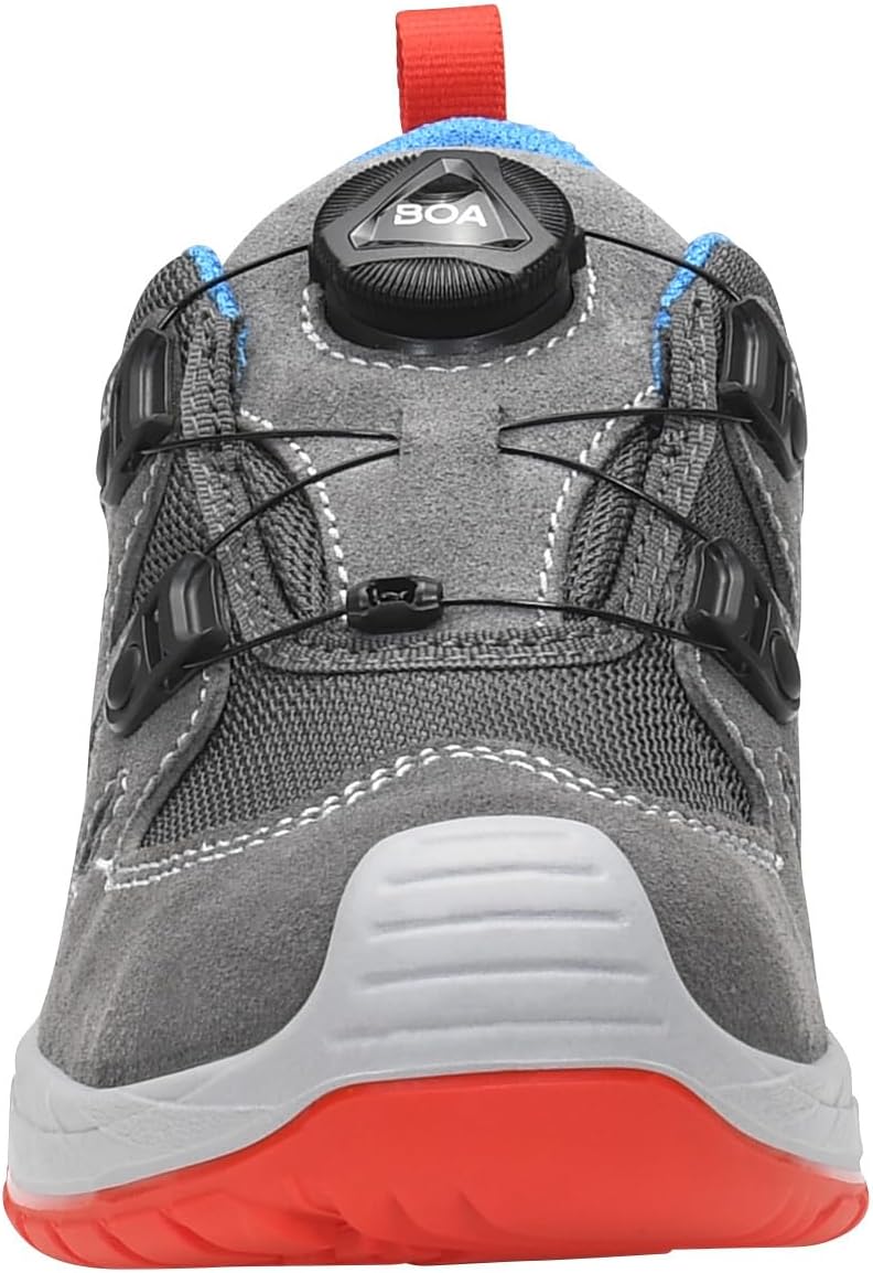 ELTEN Kinderschuhe Outdoor Maddox Kids BOA Black-red Low für Mädchen und Jungen 32 EU Grau Rot, 32 E