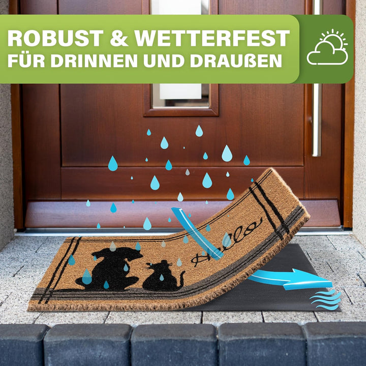 Fussmatte Kokos [Wetterfest] - extrem robust - Fussabtreter aussen - die Kokosmatte Fussmatte aussen