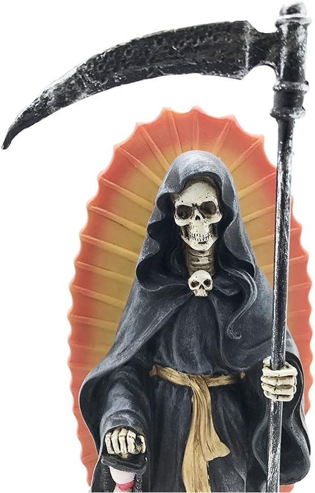 Pacific Giftware Santa Muerte Saint of Holy Death Standing Religious Statue 7.25 Inch Black Magic Pr