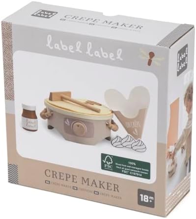Label Label Holz Crêpe-Macher, nougat, LLWT-34734