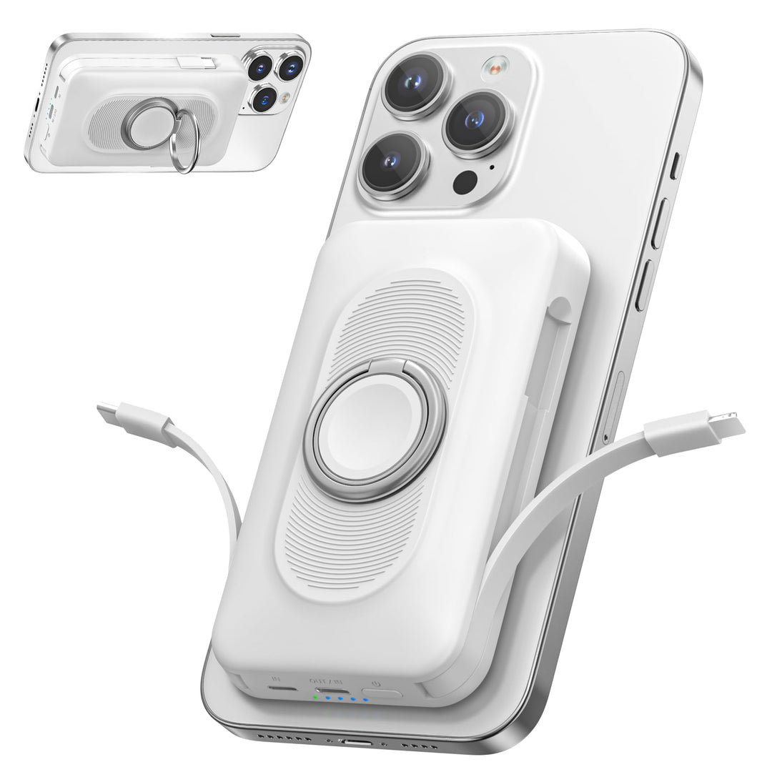 Powerbank für Magsafe 20000mAh 22.5W Magnetische Power Bank 4-in-1 Schnellladen mit Type-C/IOS Kabel