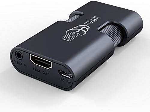 PremiumCord elektronischer Konverter VGA + Audio zu HDMI, Full HD 1080p, schwarz