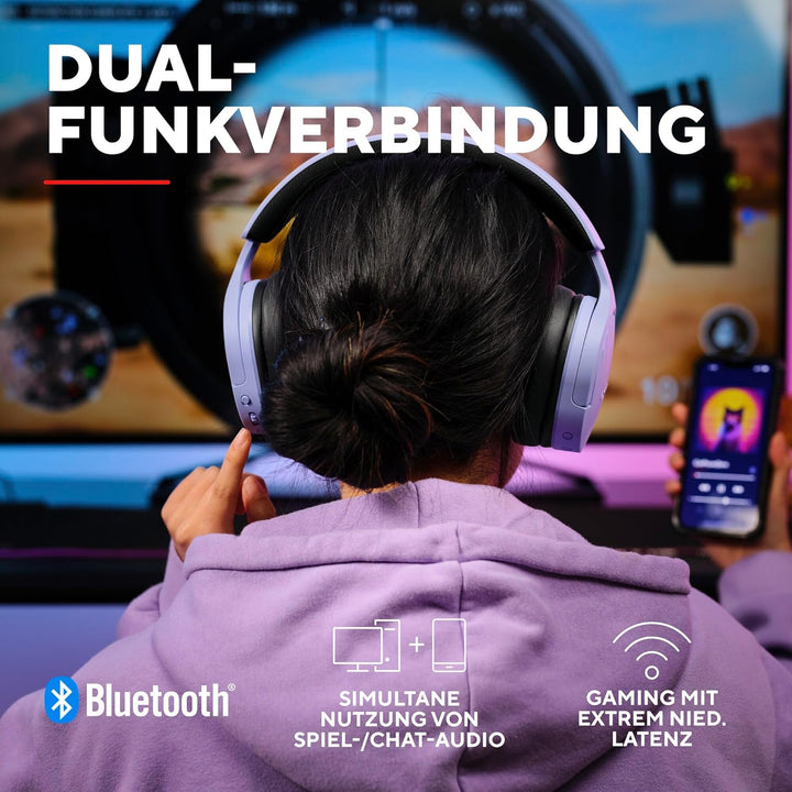 Trust Gaming GXT 491P Fayzo Gaming Headset Bluetooth + 2.4 GHz, 7.1 Surround Sound, 22H Akkulaufzeit