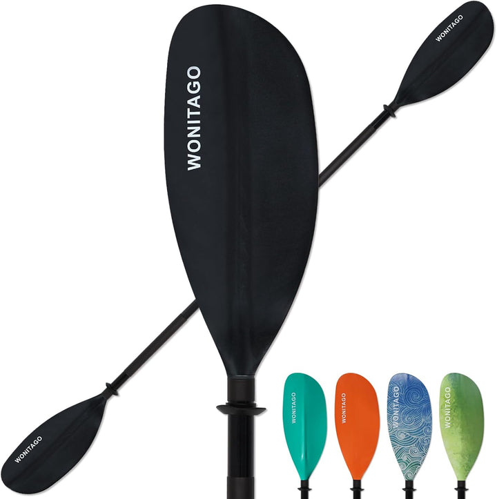 XUXIAKE Kajak Paddels mit Aluminium Schaft und PP Klinge, 210-230 cm, 230-250 cm Einstellbar Doppelp