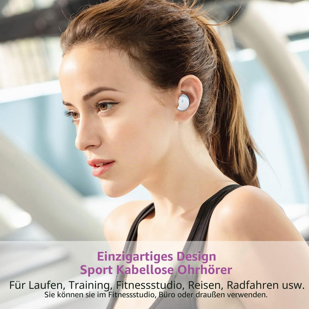 Bluetooth-Kopfhörer, kabellos, Bluetooth 5.1, mit 4 ENC, Geräuschunterdrückung, Mikrofon, IPX7, wass