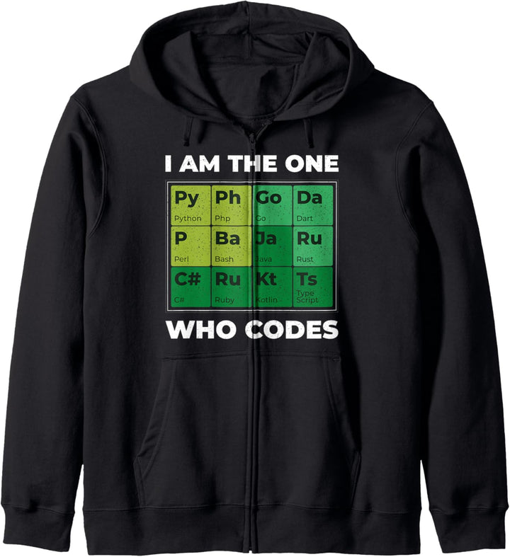 The One Who Codes Programmierer Web-Entwickler Geschenk Kapuzenjacke