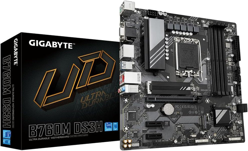 Gigabyte B760M DS3H DDR4-1.0 Motherboard Micro ATX LGA1700-Sockel B760
