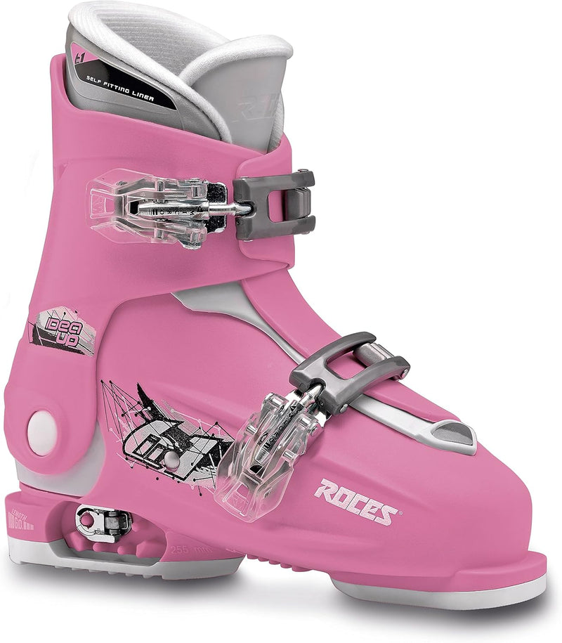 Roces Kinder Skischuhe Idea Up Grössenverstellbar, Deep Pink-White Deeppink-white, Deeppink-white