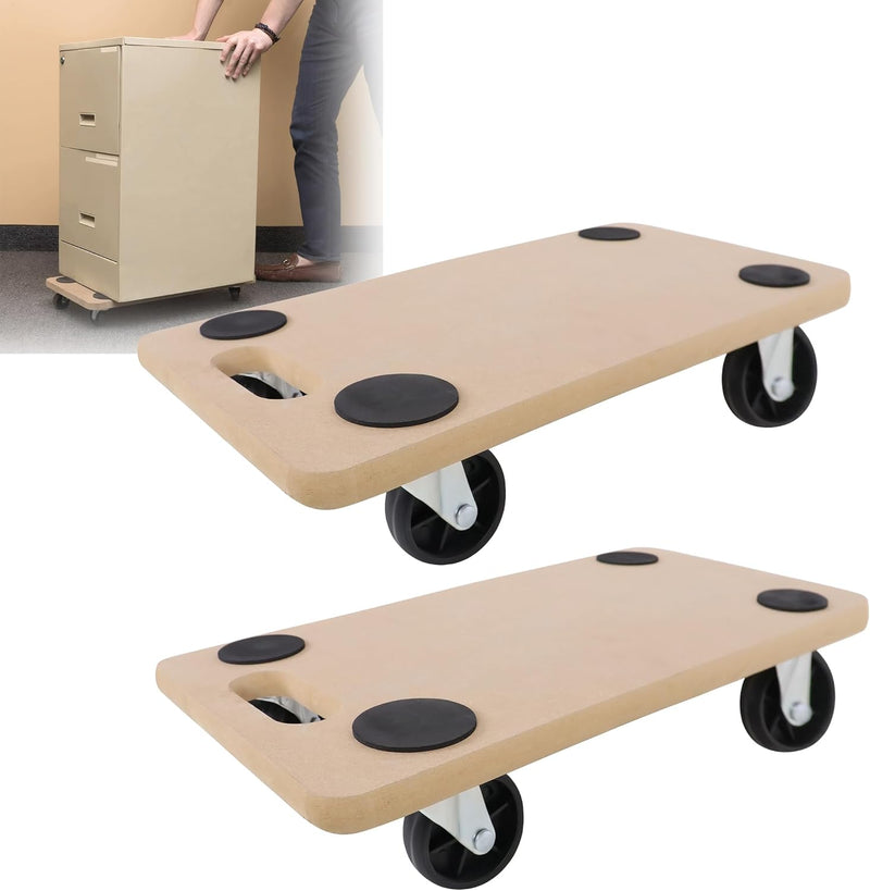 ROSEJANE 2 Stück Transportroller Rollbrett MDF Möbelroller Transporthilfe Möbel Roller, mit Integrie