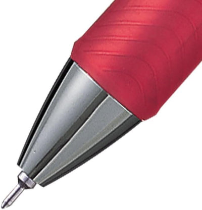 Pentel BLN75-B Gel-Tintenroller EnerGel mit Druckmechanik und Nadelspitze 0,5 mm 12 Stück, rot 12 St