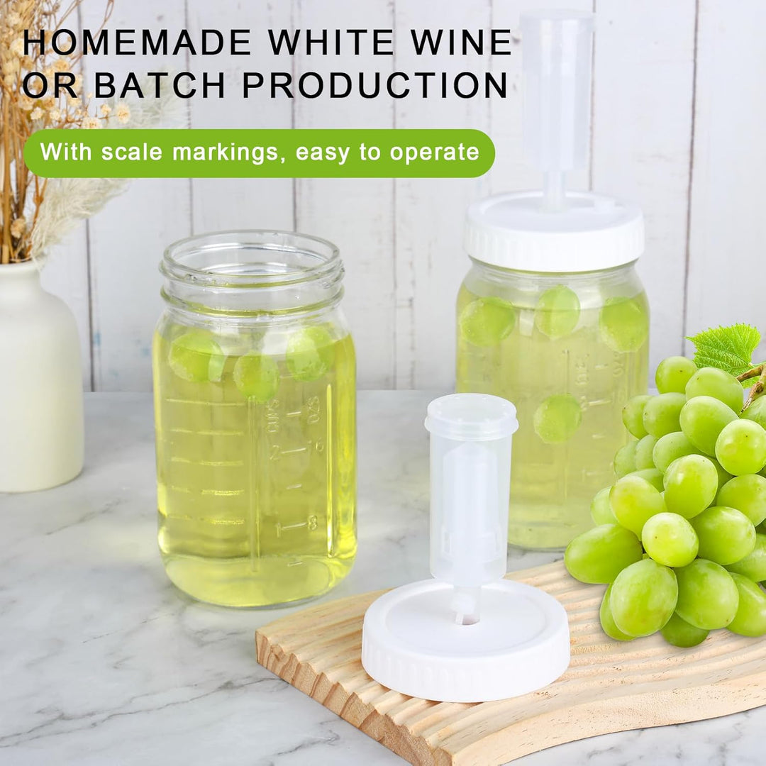 2 Stück Fermentierglas 1L, Fermentiergläser mit Gärventil, Fermentierset, Fermentationsglas, GäRbehä