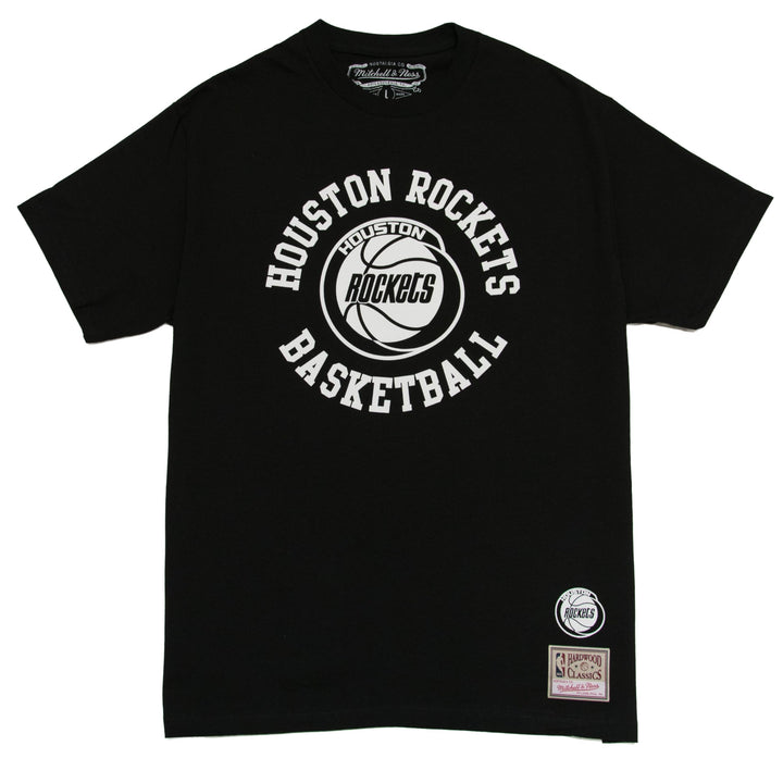 Mitchell & Ness White Logo T-Shirt - NBA M Houston Rockets, Schwarz, M Houston Rockets, Schwarz