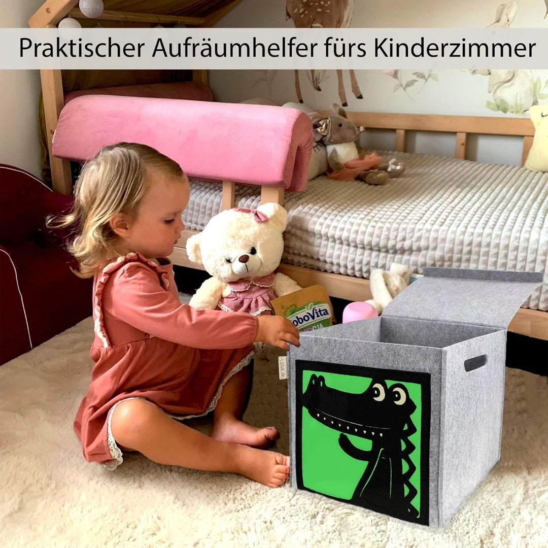 SILUK Kinder Aufbewahrungsbox I Spielzeugkiste für Kinderzimmer I Spielzeug Boxen (33x33x33) Aufbewa