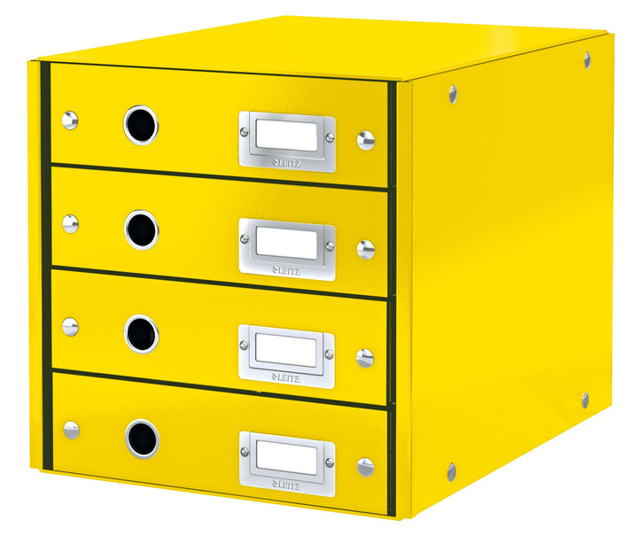 Leitz Click & Store Schubladenset, 4 Schubladen, A4, gelb, 60490016 4 Schubladen Gelb, 4 Schubladen