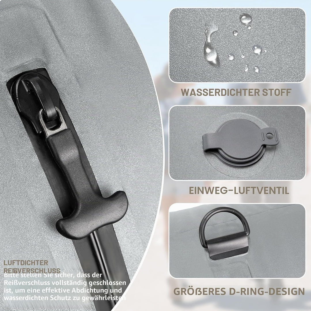 Vakuumbeutel für Kleidung Wiederverwendbar TPU Vakuumierbeutel mit Luftdichtem Ventil Reise Nylon Or