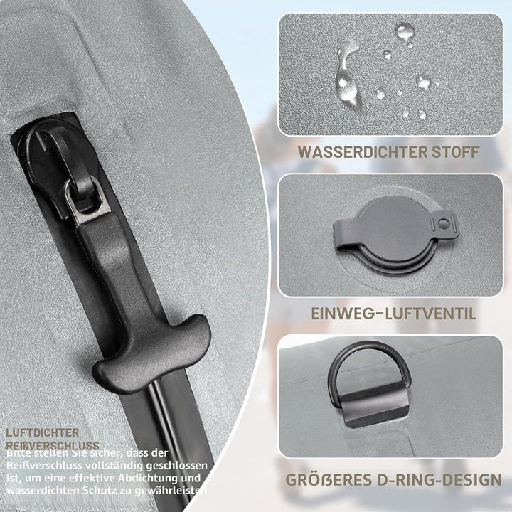 Vakuumbeutel für Kleidung Wiederverwendbar TPU Vakuumierbeutel mit Luftdichtem Ventil Reise Nylon Or