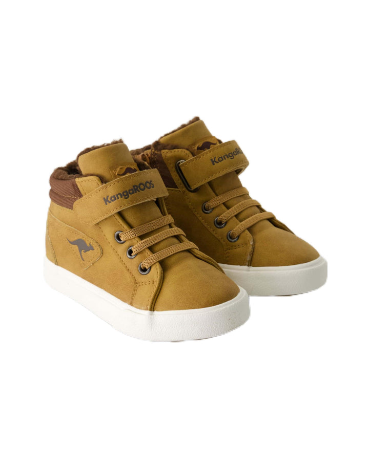 KangaROOS Unisex Kinder KAVU Iii Sneaker 21 EU Tan Yellow Coffee, 21 EU Tan Yellow Coffee