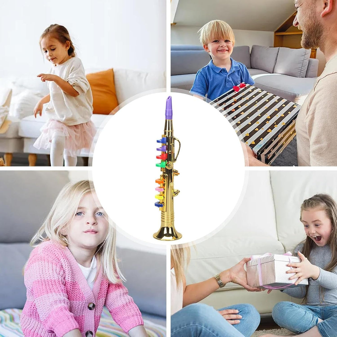 Saxophon für Kinder, Musical Sound Toy, mit 8 farbigen Notenschlüsseln, geeignet für Teach Basic Son
