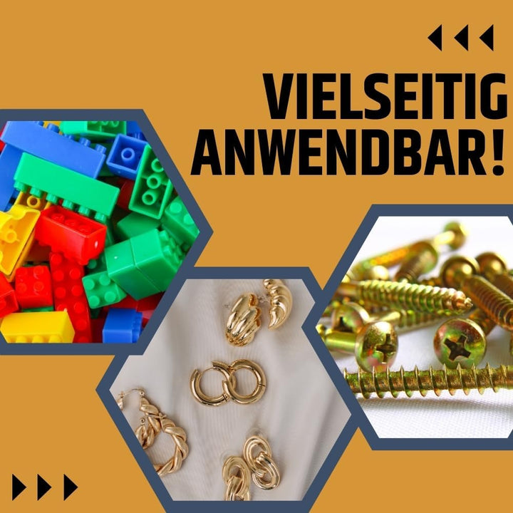 Sortimentskasten 15 Fach Sortierkasten für Kleinteile Organizer Schrauben Sortierbox Kleinteilemagaz