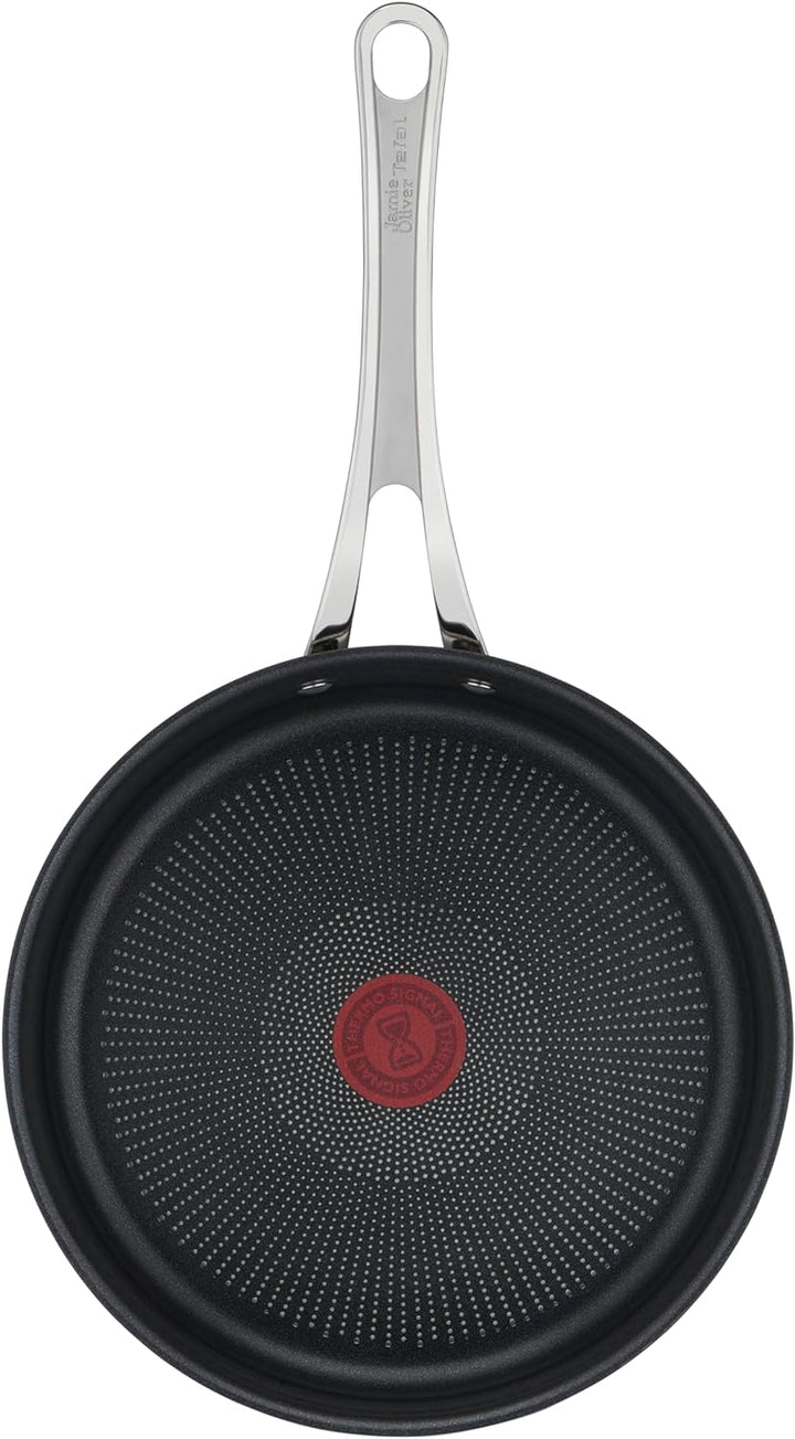 Jamie Oliver by Tefal Cook's Classics Schmorpfanne mit Deckel 24 cm, Antihaft, Induktionstauglich, B