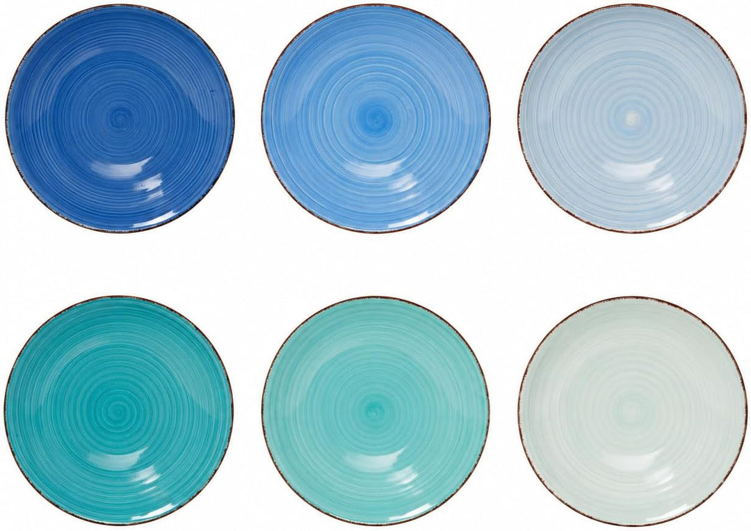 6er-Set Sky Kuchenteller Ø19 cm Maritime Blautöne Dessertteller Kinderteller, Servierteller Desserts